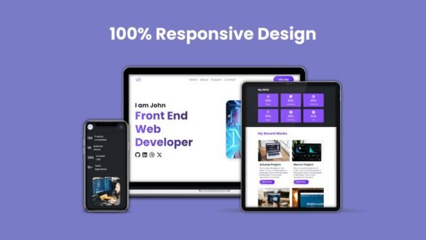 Modern Portfolio HTML Template - Responsive Landing Page Bootstrap 5 Design