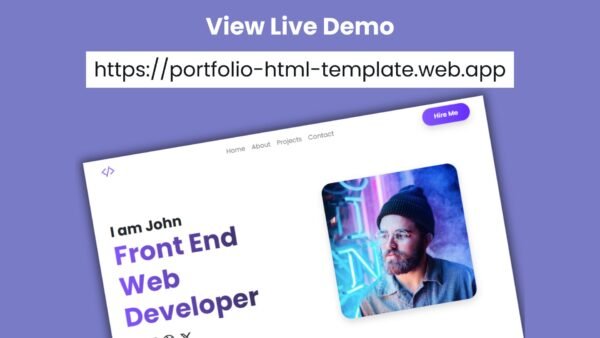 Modern Portfolio HTML Template - Responsive Landing Page Bootstrap 5 Design