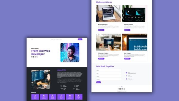Modern Portfolio HTML Template - Responsive Landing Page Bootstrap 5 Design