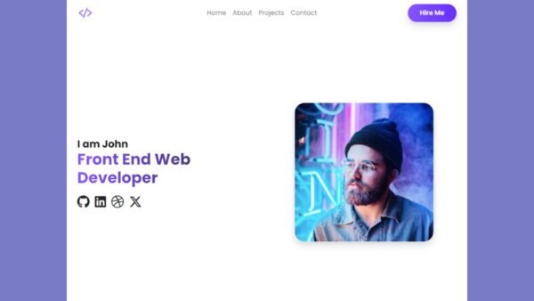 Modern Portfolio HTML Template - Responsive Landing Page Bootstrap 5 Design